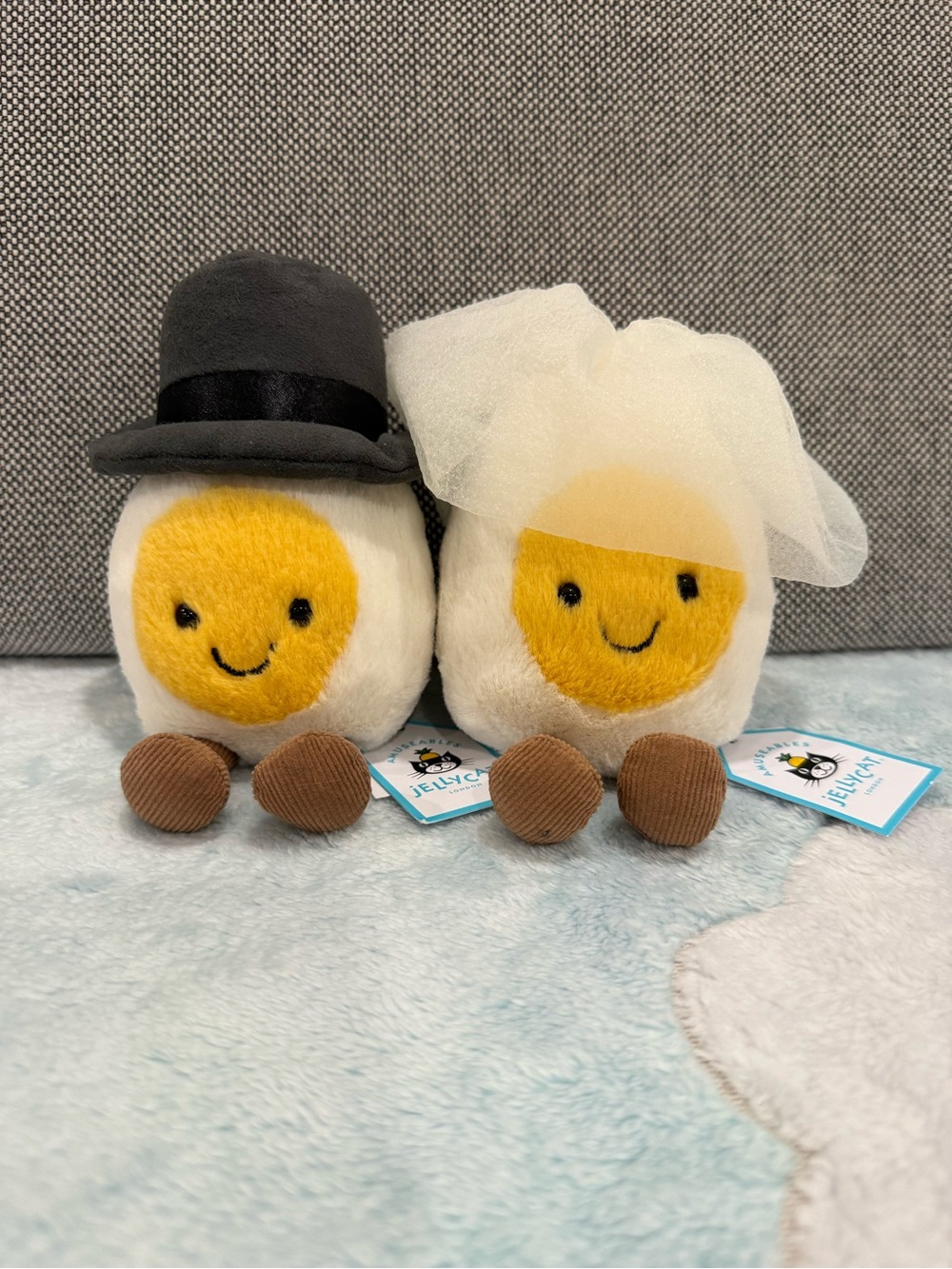 Jellycat Amuseables Groom Egg & Bride Egg BNWT